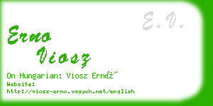 erno viosz business card